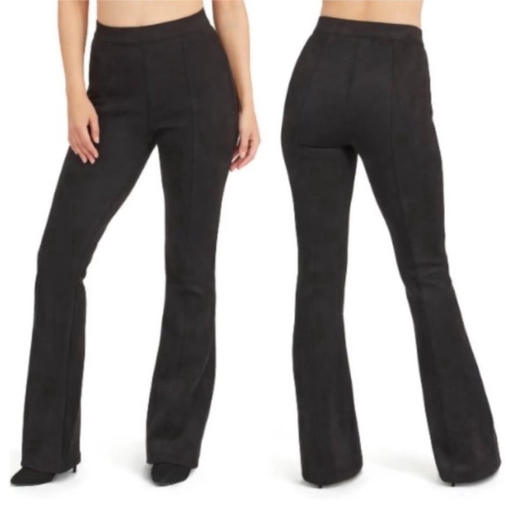 Black Women's Flared Pants - Picture 2 of 6